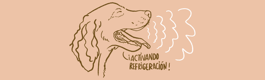 ilustración hecha por blanca castillo de un perro. Estilo lineal