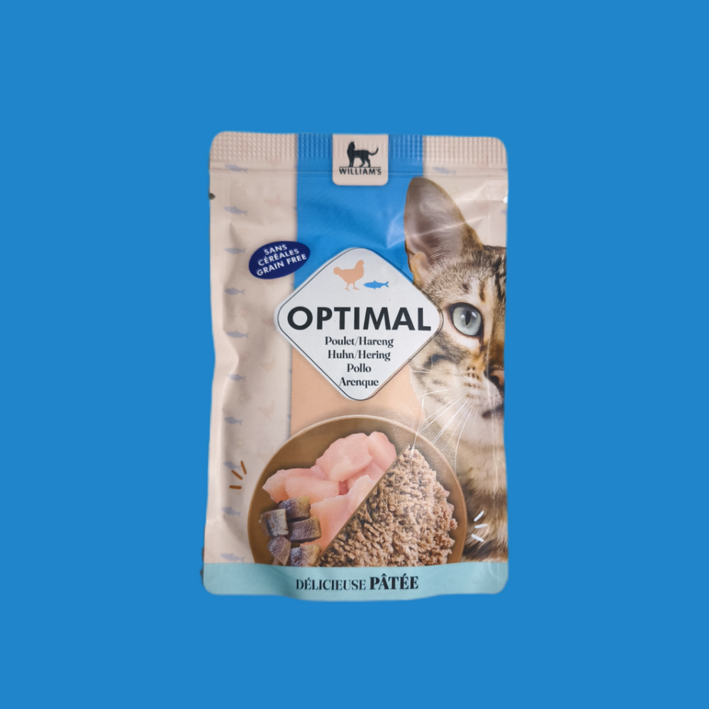 WILLIAMS OPTIMAL SOBRES DE COMIDA HUMEDA GATO SIN CEREALES (GRAIN FREE)