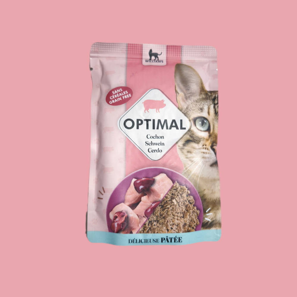WILLIAMS OPTIMAL SOBRES DE COMIDA HUMEDA GATO SIN CEREALES (GRAIN FREE)