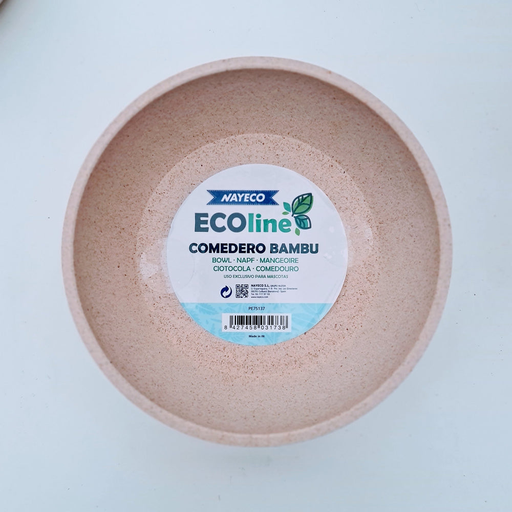 BOWLS COMEDERO Y BEBEDERO BAMBU ECOLINE NAYECO PERRO Y GATO