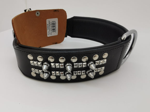 COLLAR CUERO TACHUELAS
