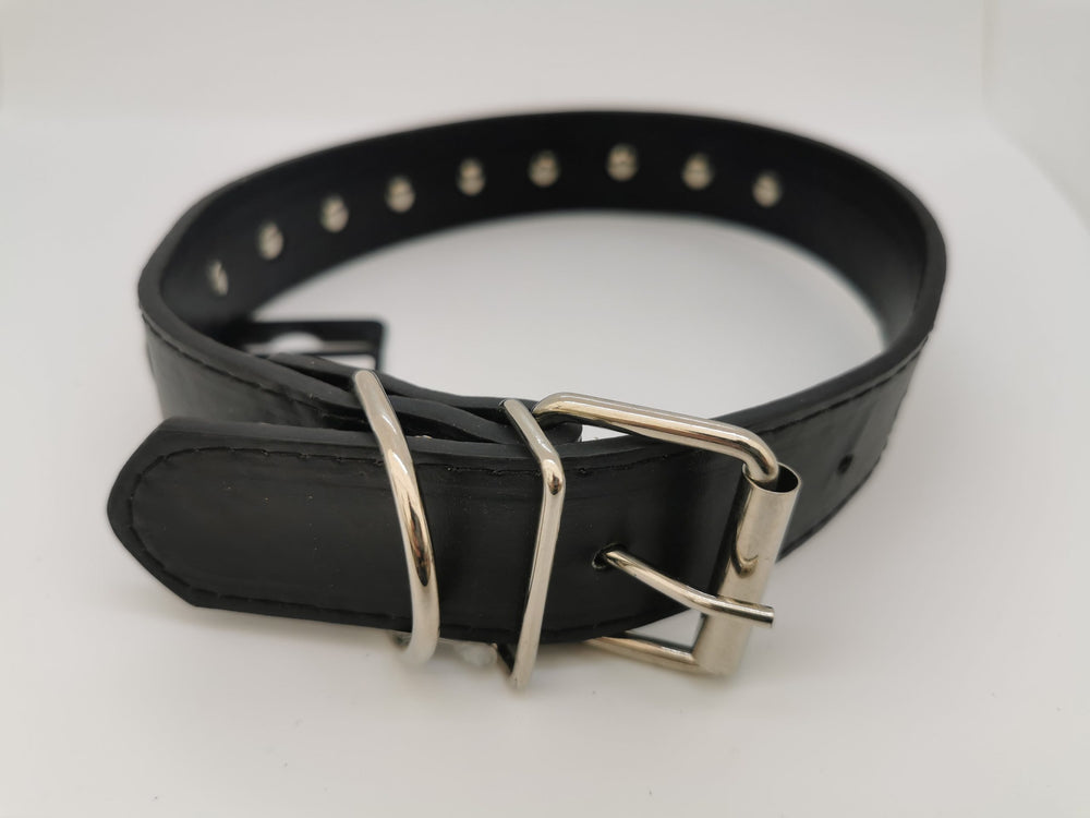 COLLAR CUERO SINTETICO SPIKES DAPAC