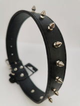 COLLAR CUERO SINTETICO SPIKES DAPAC