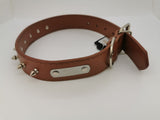 COLLAR CUERO SINTETICO SPIKES DAPAC