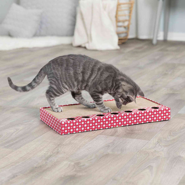 TABLA RASCADORA CON PELOTITAS GATO TRIXIE
