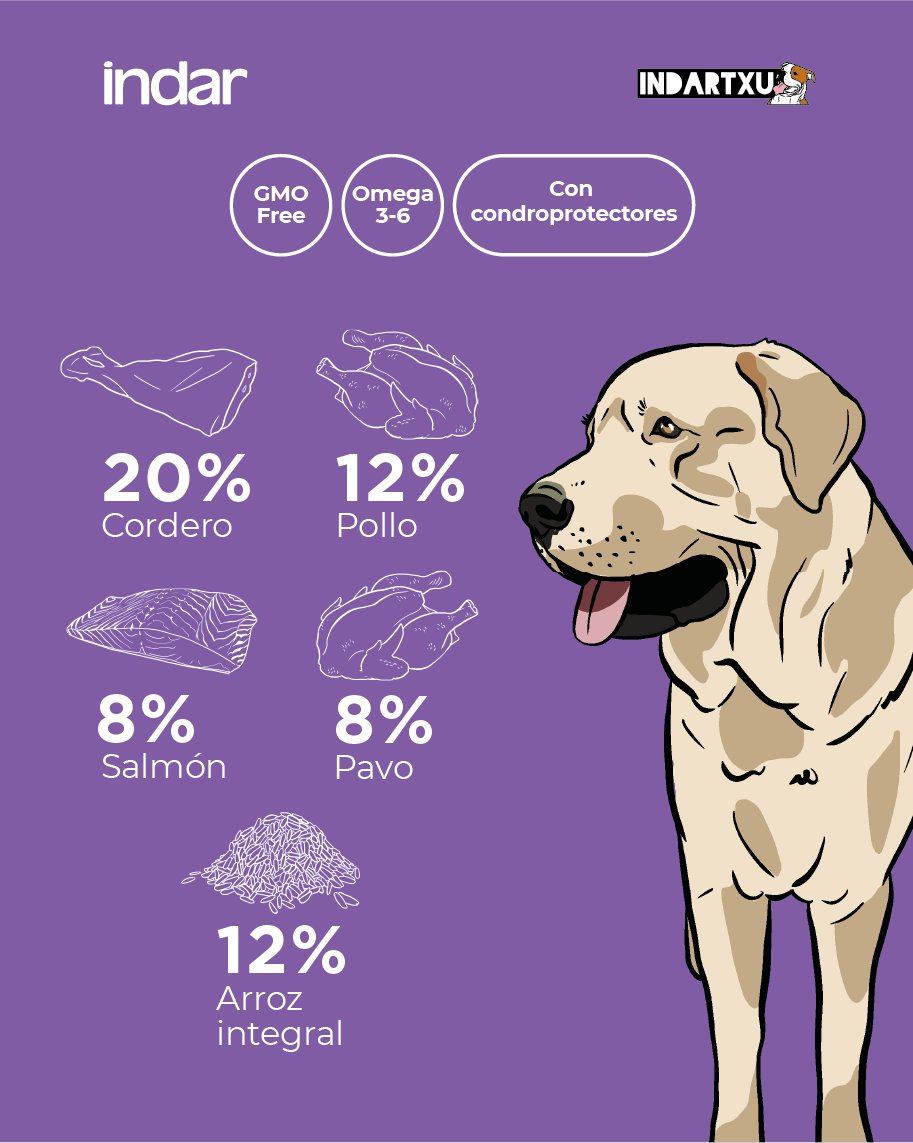 ERRALDOI - Perro, razas grandes- INDAR alimento completo súper premium