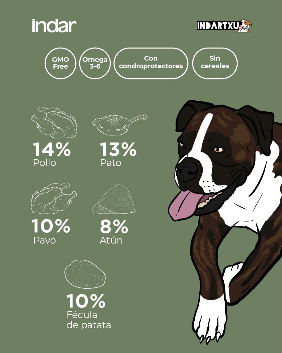 LUMAGORRI - Perro, todas las razas, SIN cereales, para sensibles y alérgicos - INDAR alimento completo súper premium