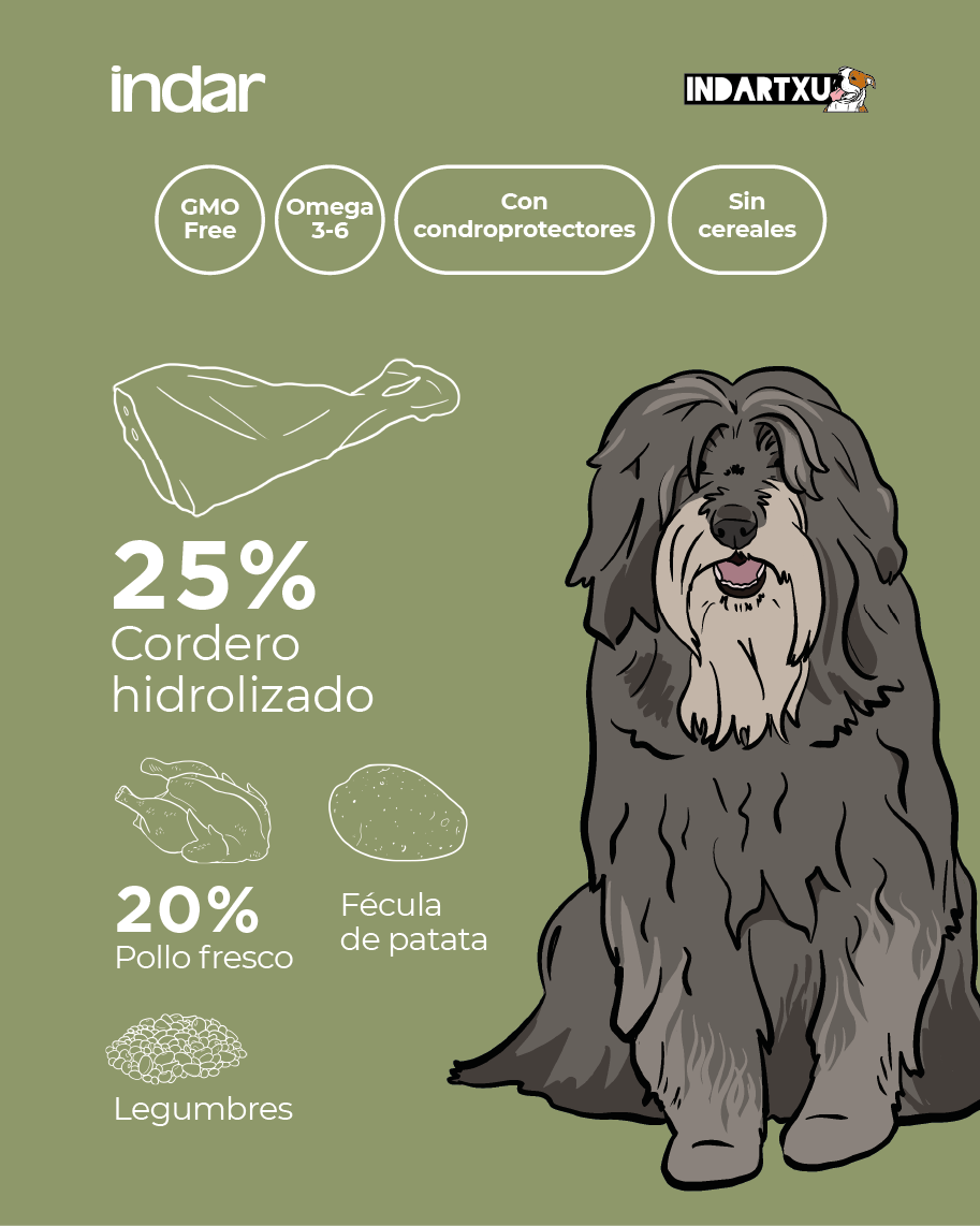 ERRALDOI BASATI - Perro, razas grandes, SIN cereales - INDAR alimento completo súper premium