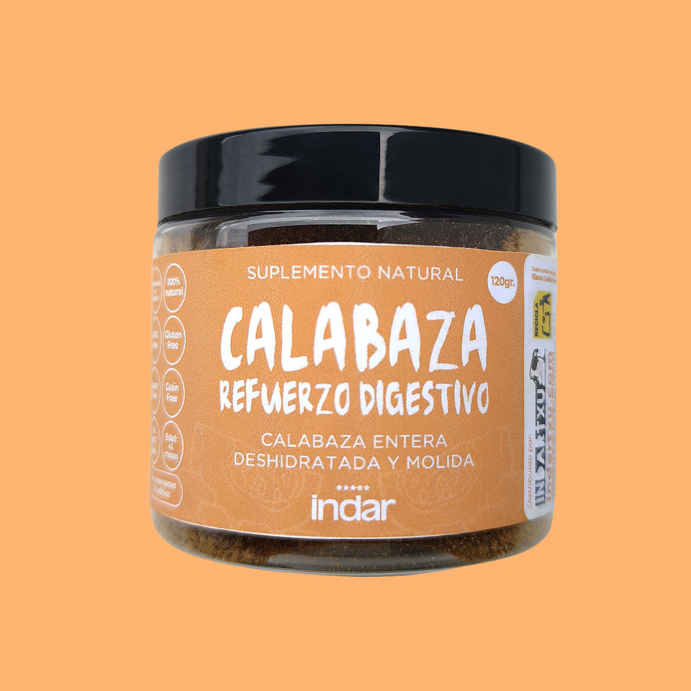 Calabaza - Refuerzo digestivo para perros - Complemento alimenticio INDAR