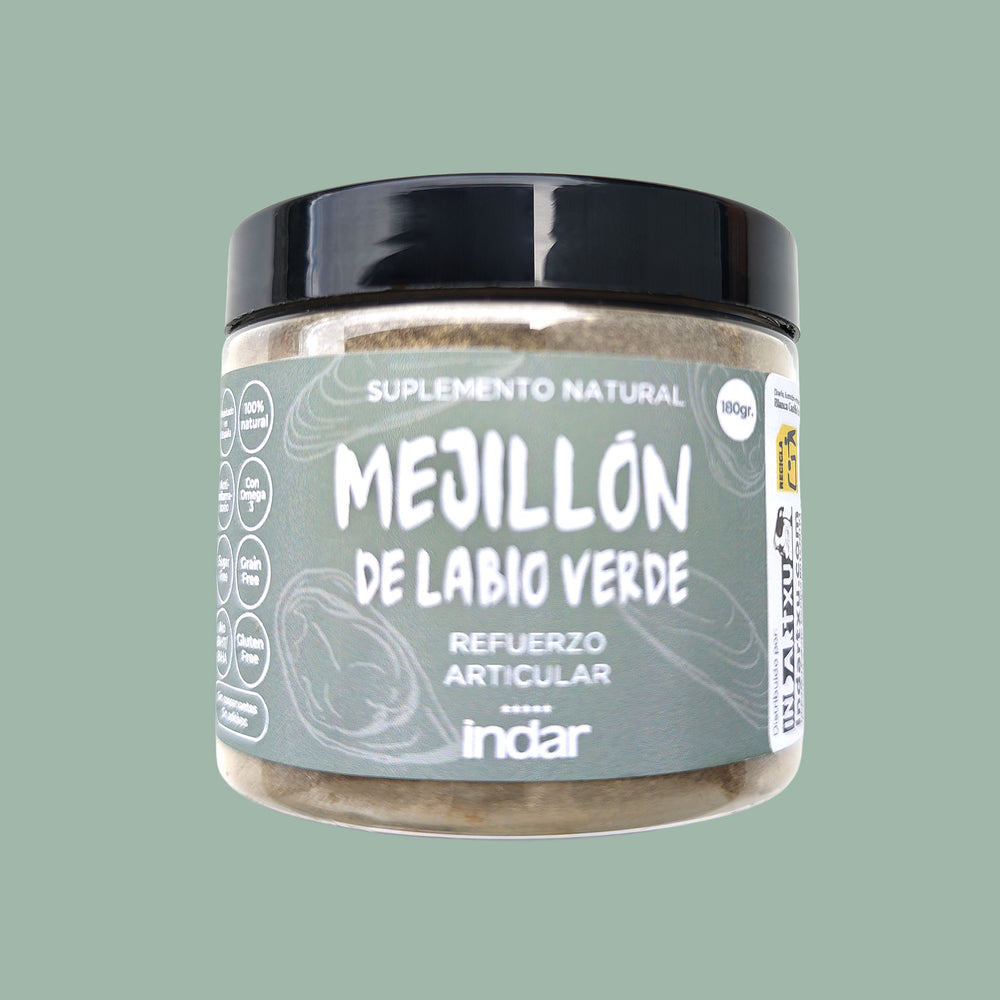Mejillón de labio verde - Refuerzo articular para perros y gatos - Complemento alimenticio INDAR