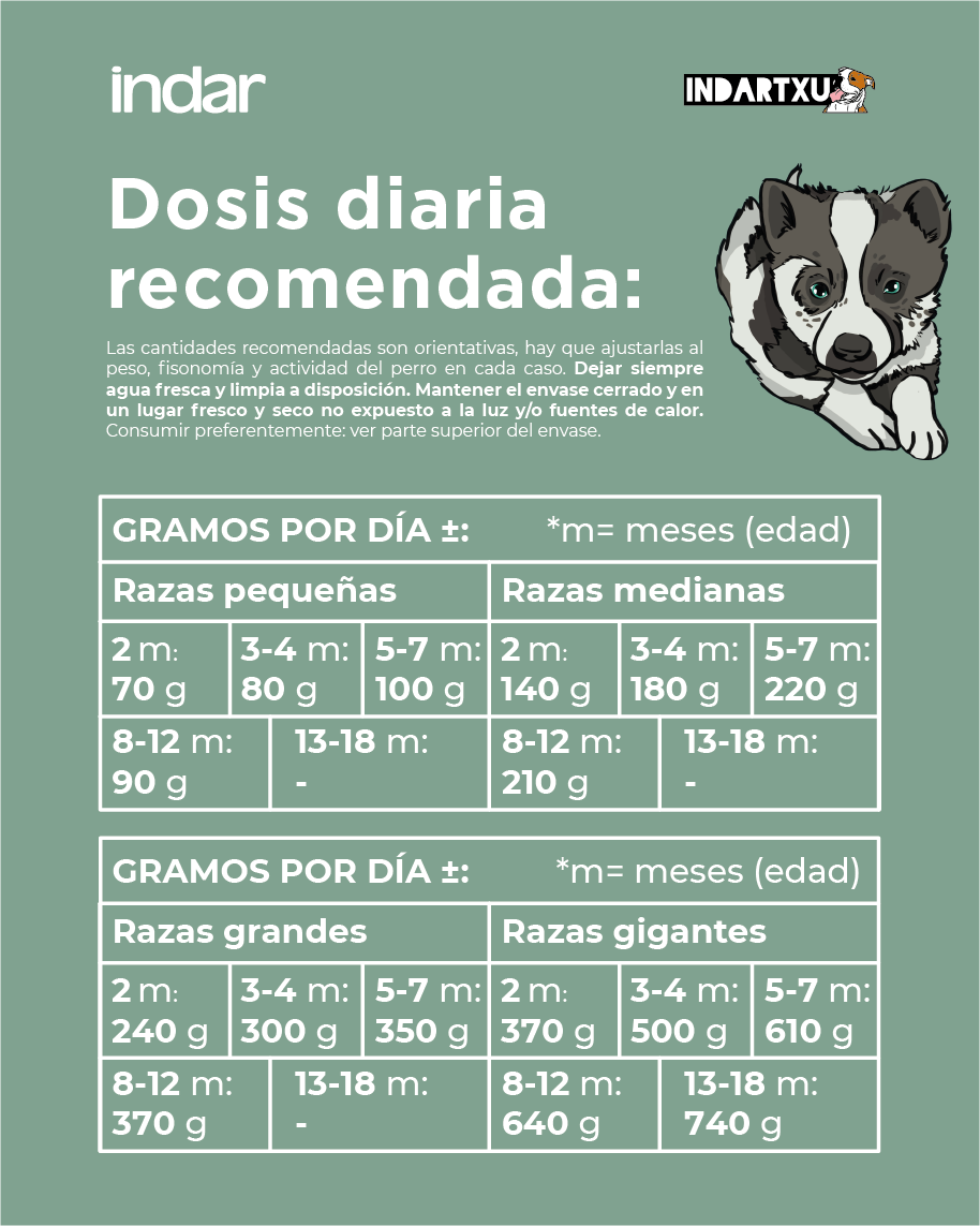 KUME LUMAGORRI - Perro cachorro, SIN cereales - INDAR alimento completo súper premium