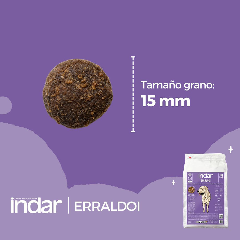 ERRALDOI - Perro, razas grandes- INDAR alimento completo súper premium