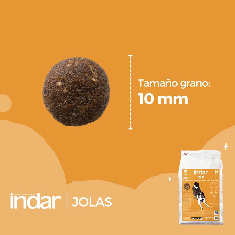 JOLAS - Perro, todas las razas, alta energía - INDAR alimento completo súper premium