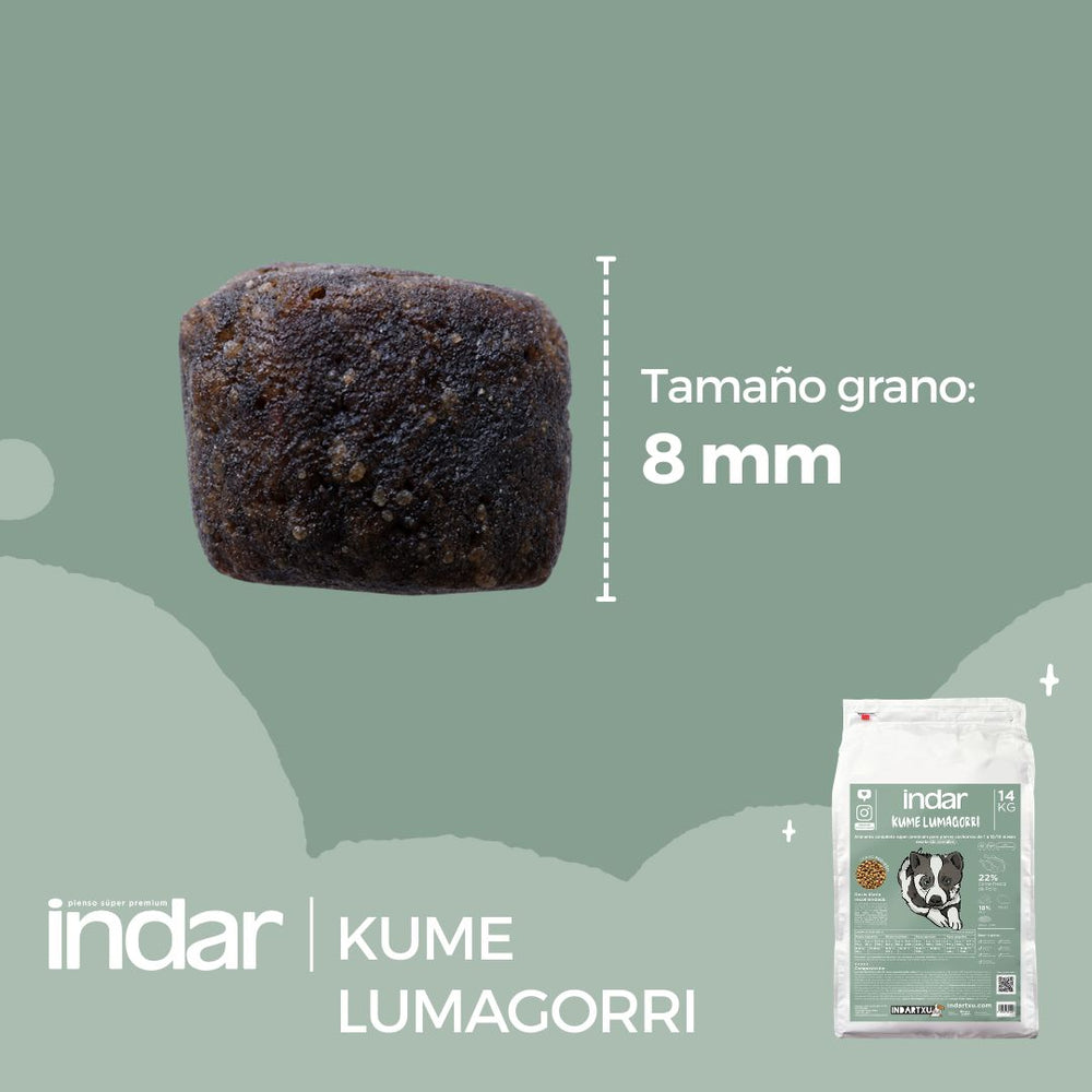 KUME LUMAGORRI - Perro cachorro, SIN cereales - INDAR alimento completo súper premium