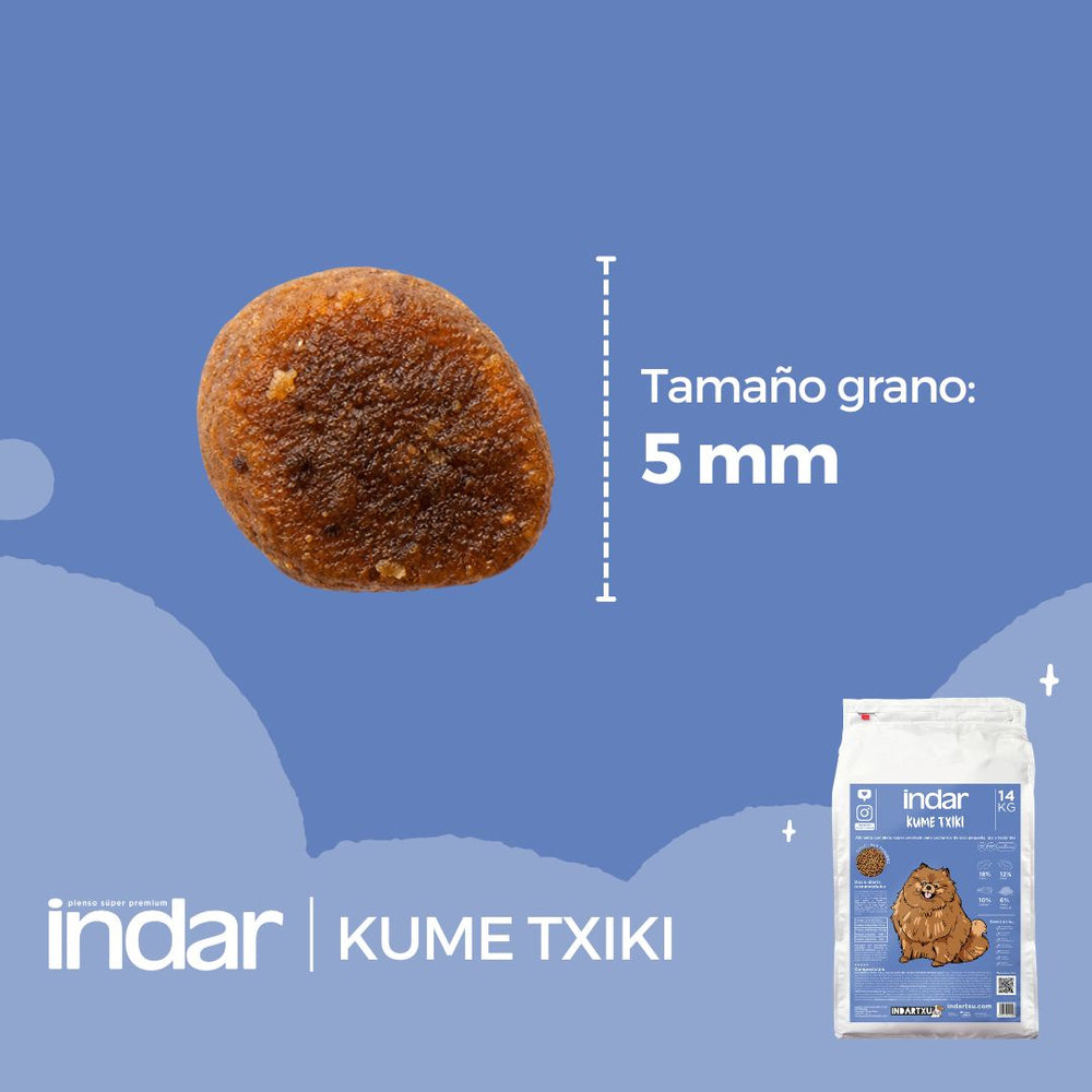 KUME TXIKI - Perro cachorro raza pequeña y toy - INDAR alimento completo súper premium