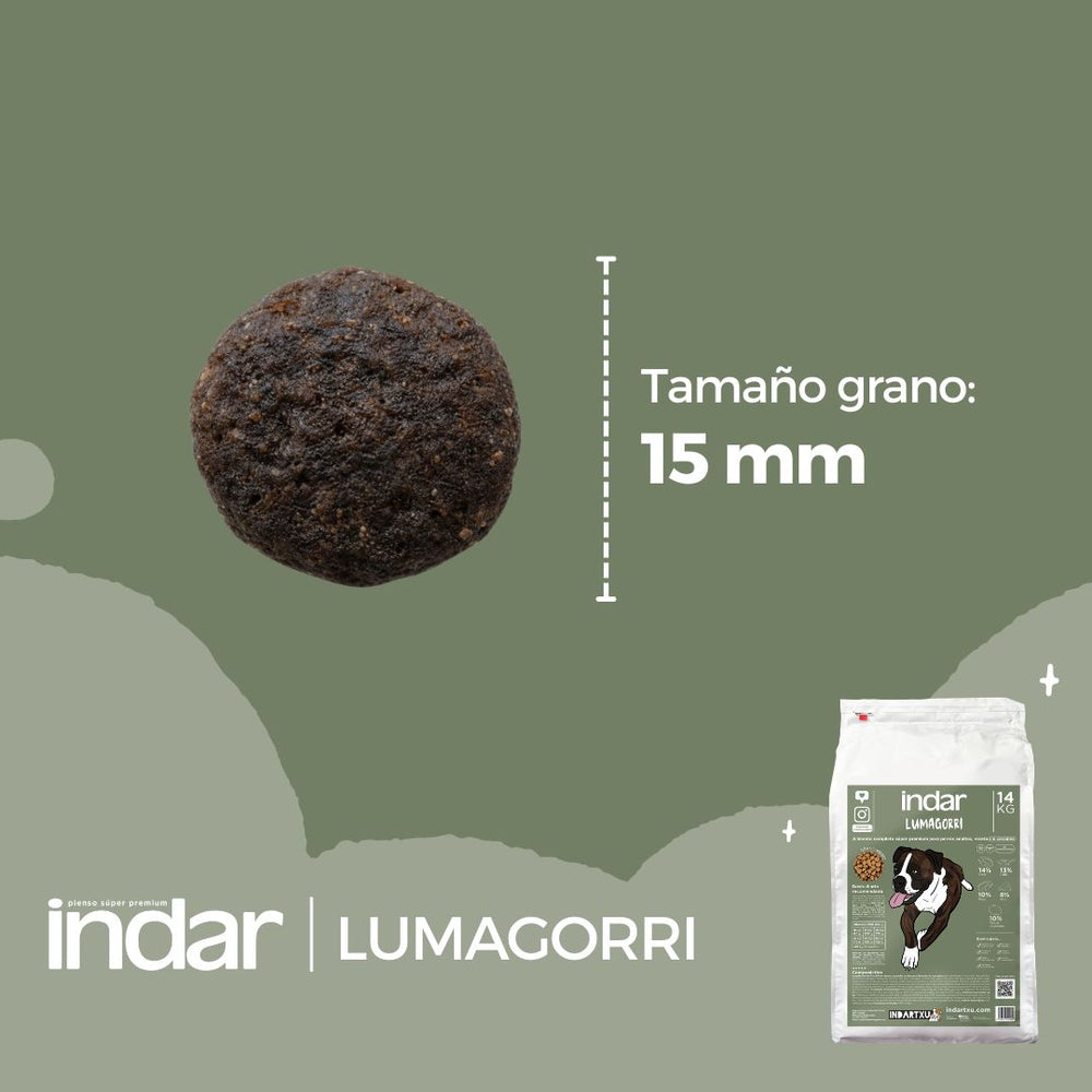 LUMAGORRI - Perro, todas las razas, SIN cereales, para sensibles y alérgicos - INDAR alimento completo súper premium