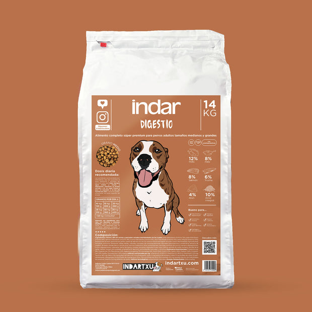 ALIMENTO COMPLETO PERRO DIGESTIVO SUPER PREMIUM INDAR DIGESTIO