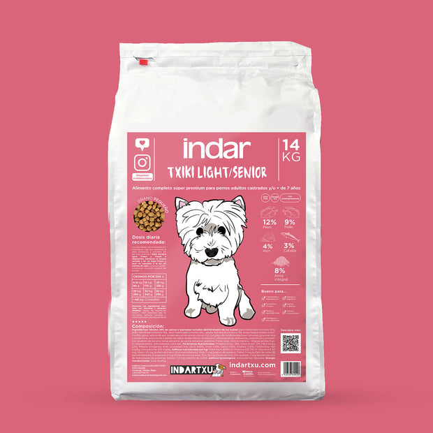 ALIMENTO COMPLETO PERRO SUPER PREMIUM INDAR TXIKI LIGHT/SENIOR
