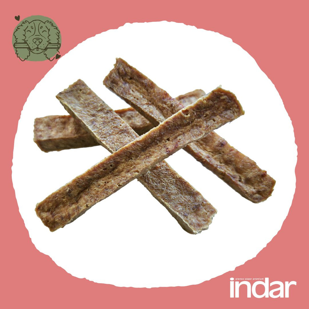 Sticks de cerdo para perros y gatos - INDAR Snacks Naturales